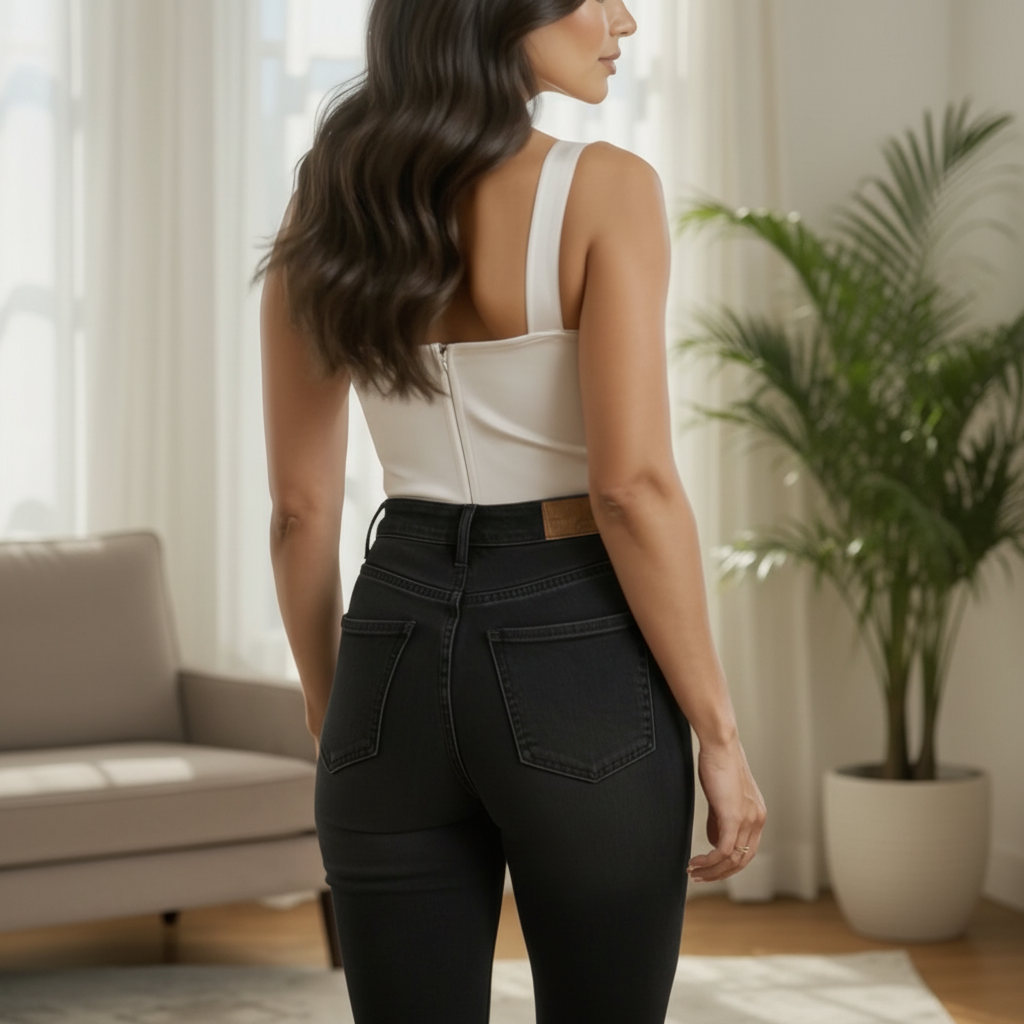 Jeans Push Up Nero - Retro
